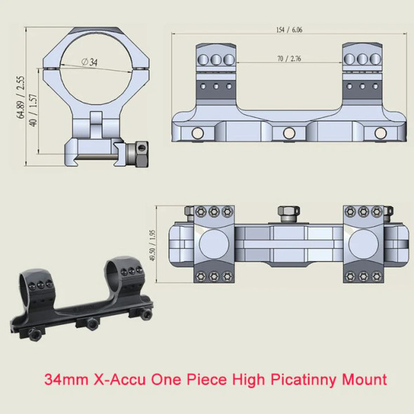 X-ACCU 34 MM PICATNNY RAIL