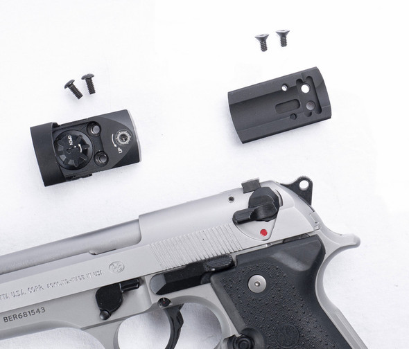 EGW Red Dot Sight Mount for Beretta 92 (fits Burris FastFire, Docter, Viridian RFX25)