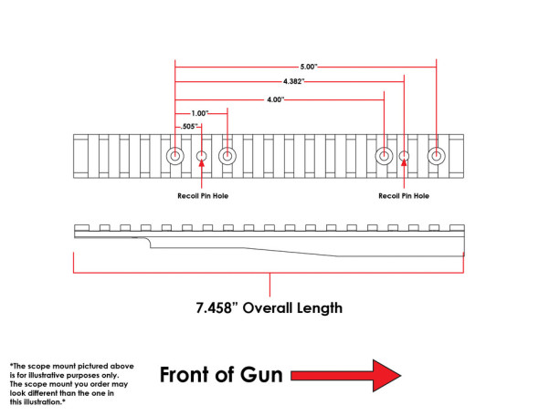 EGW HD Ruger No.1 Picatinny Rail