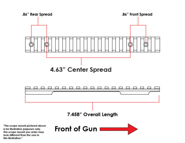 EGW HD Savage Flat Back Long Action Picatinny Rail 0 MOA