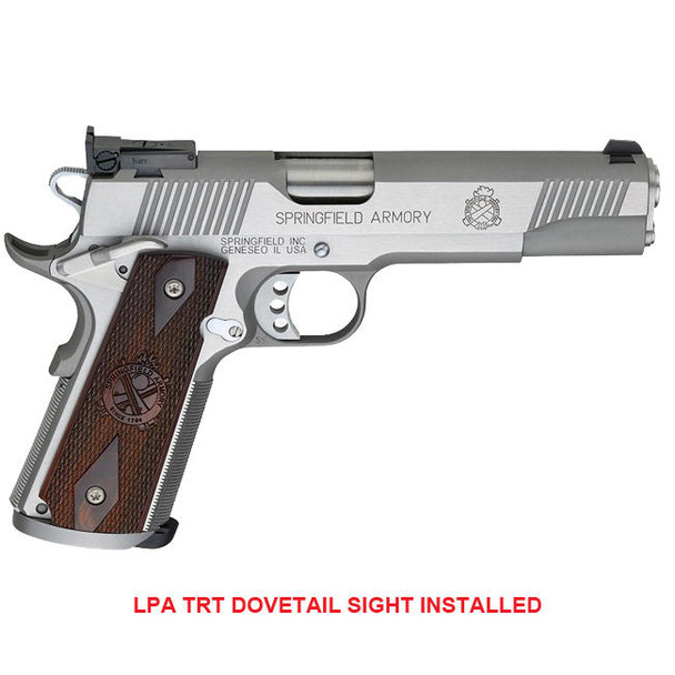 Kensight Kensight Target 1911 Sights Set Trijicon Tritium insert - Night Sights with Rounded Blade - 0.200 tall Front Sight - Fits LPA TRT  Sight Dovetail Cut