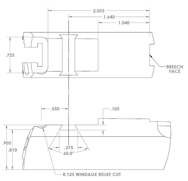 Kensight Kensight Target 1911 Sights Set Trijicon Tritium insert - Night Sights with Rounded Blade - 0.200 tall Front Sight - Fits LPA TRT  Sight Dovetail Cut