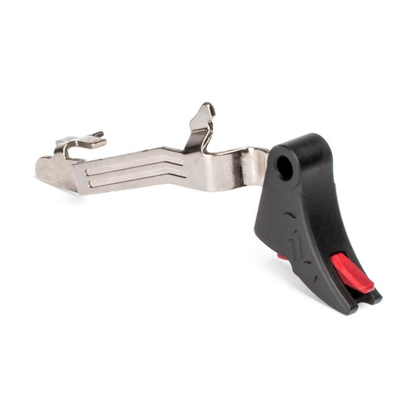 ZEV ZEV Pro Trigger Curved Face Upgrade Bar Kit For Glock G43 Black Trigger W Red Safety