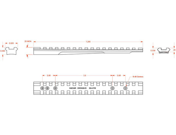 Badger Ordnance Badger Ordnance Winchester Long Action Scope Rail