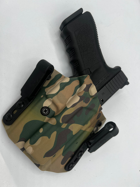 Glock 17/22 Right Hand  WB Holster with G-Code Belt Clips  Multicam Kydex