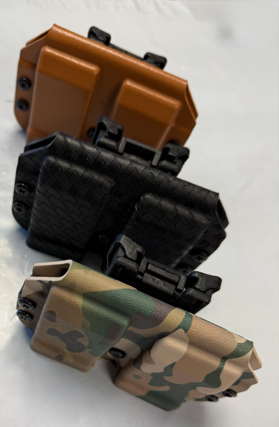 USATAC Artisan Series DOUBLE STACK Dual Mag Pouch .45 ACP/10mm Magazines | Tulster MRD Retention