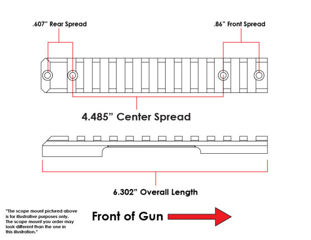 EGW Hunter Series Remington 700, 721, 725, Sauer 100/101, Bergara B14 Long Action Picatinny Rail 0 MOA