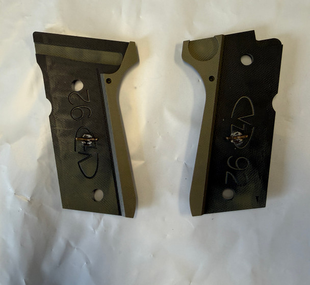 VZ GRIPS BERETTA 92/96 COMPACT G10 GRIPS, ULTRA THIN WITH WC LOGO