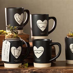 black state cup mugs