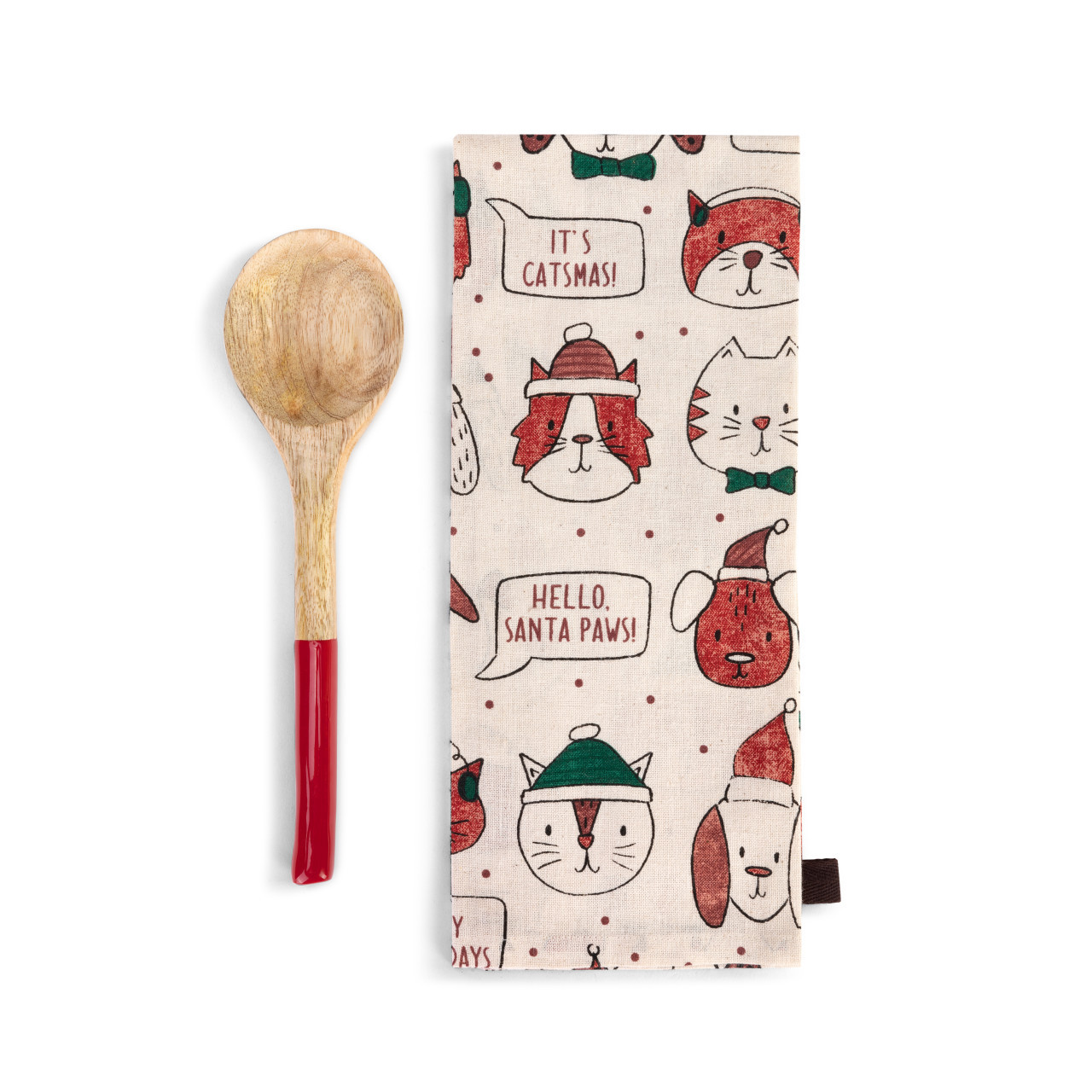 Holiday Dish Towel and Spoon Gift Set