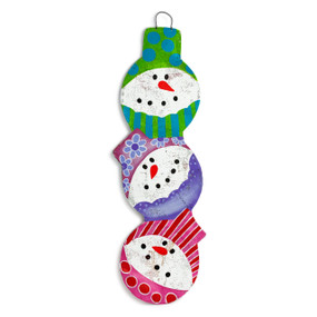 Reversible Snowmen & Ornaments Door Hanger