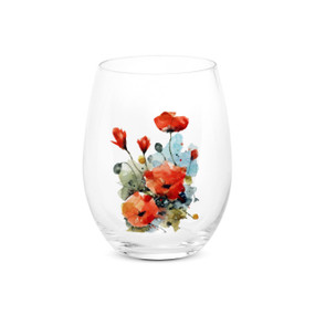 Dean Crouser Poppy Stemless Wine Glass