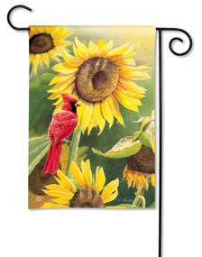 Sunflower Cardinal Garden Flag