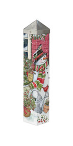 Garden Snowman 20" Art Pole