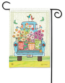 Flower Truck Garden Flag