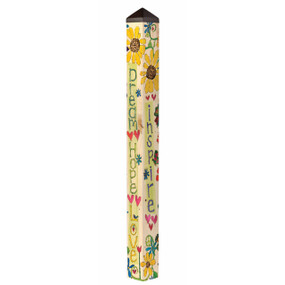 Dream, Hope, Love 60" Art Pole
