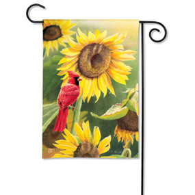 Sunflower Cardinal Garden Flag