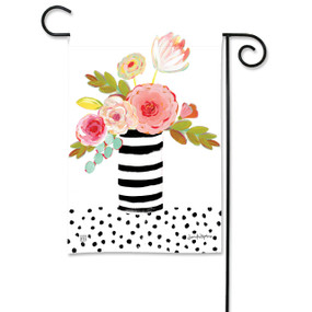 Positivity Blooms Vase Garden Flag