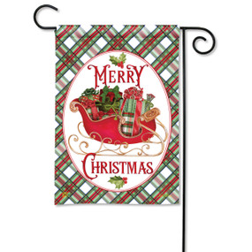 Tartan Sleigh Garden Flag