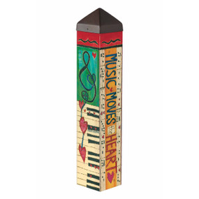 Peace Love Music 20" Art Pole
