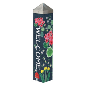 Geranium Welcome 20" Art Pole
