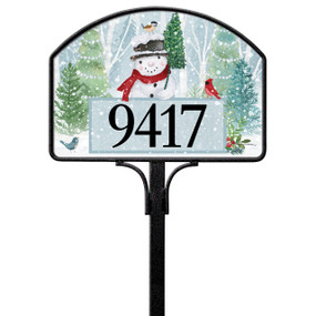 Forest Snowman Yard DeSign