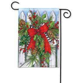 Holiday Garland Garden Flag