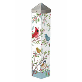 Winter Bird Branches 20" Art Pole