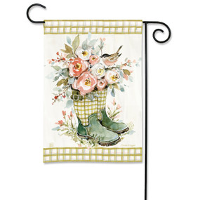 Bloomed Boots Garden Flag