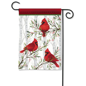 Cardinals in Birch Garden Flag