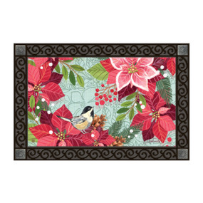 Poinsettia Chickadee MatMate