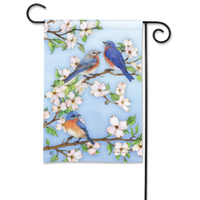 Dogwoods and Bluebirds Garden Flag