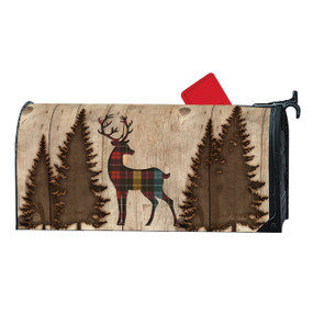 Plaid Deer Silhouette MailWrap
