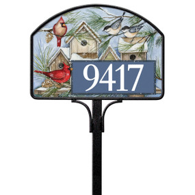Winter Bird Houses Yard DeSign
