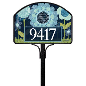 Blue Flowers Yard DeSign