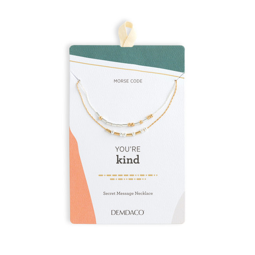 Morse Code Necklace - You're Kind
