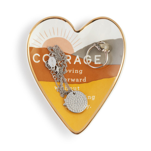Courage Art Heart Trinket Dish