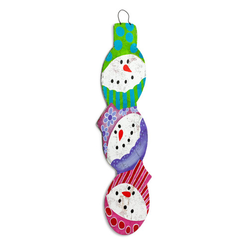 Reversible Snowmen & Ornaments Door Hanger