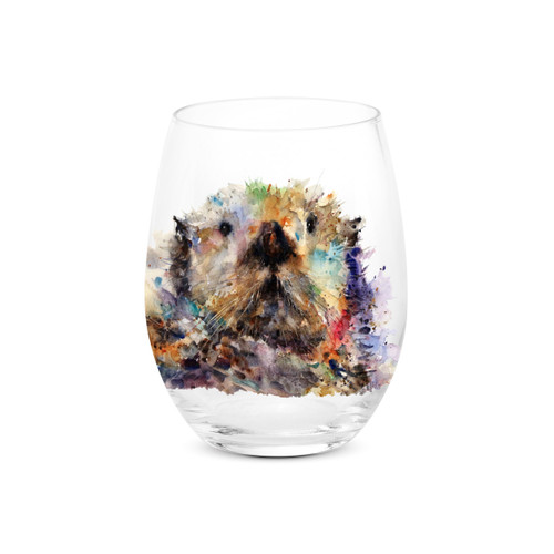 Dean Crouser Otter Stemless Wine Glass