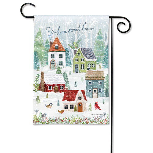 Snow Village Garden Flag slide 