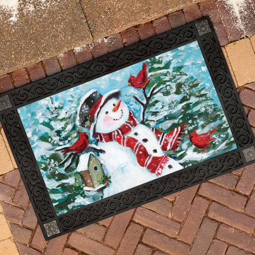 Snowman with Cardinals MatMate slide 