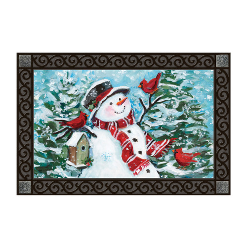 Snowman with Cardinals MatMate slide 