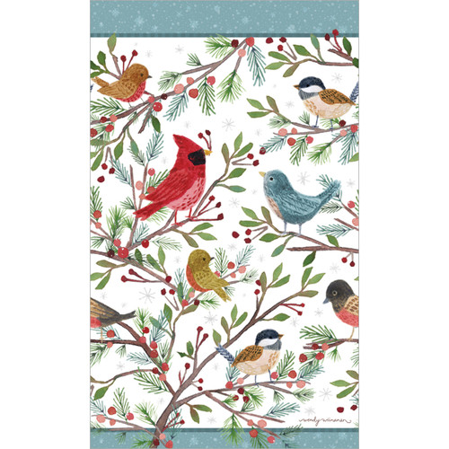 Winter Bird Branches 10" Mini Art Pole slide 