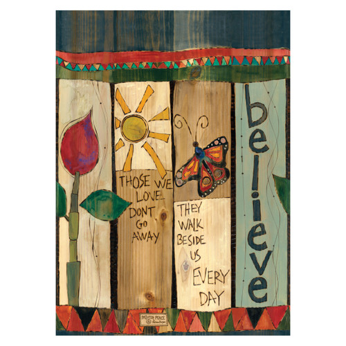 Believe Bird Bath Art Pole w/ST9021 Copper Topper slide 