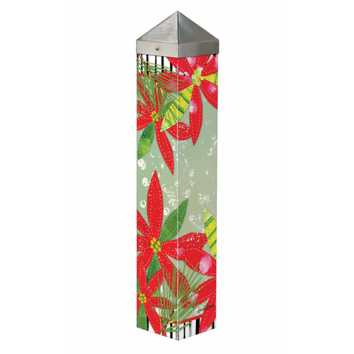 Holly Jolly Poinsettias 20" Art Pole slide 