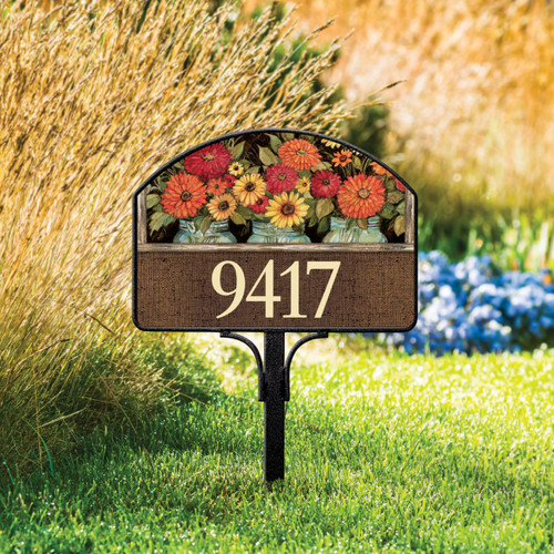 Fall Mason Jars Yard DeSign slide 