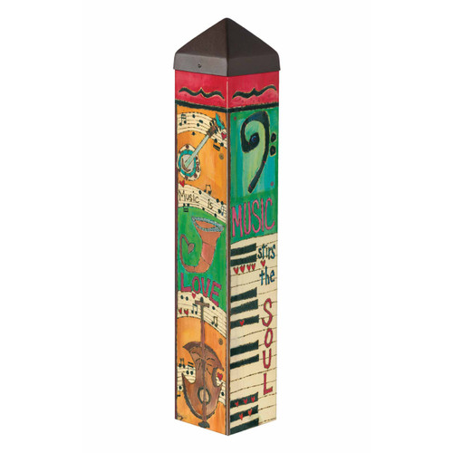 Peace Love Music 20" Art Pole slide 