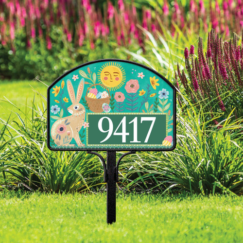Folk Easter Bunny Yard DeSign slide 