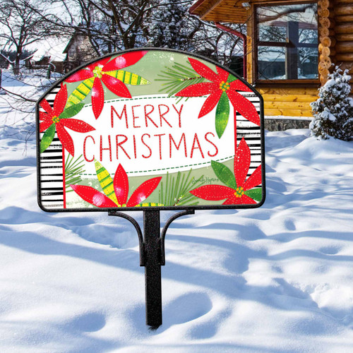 Holly Jolly Poinsettias Yard DeSign slide 