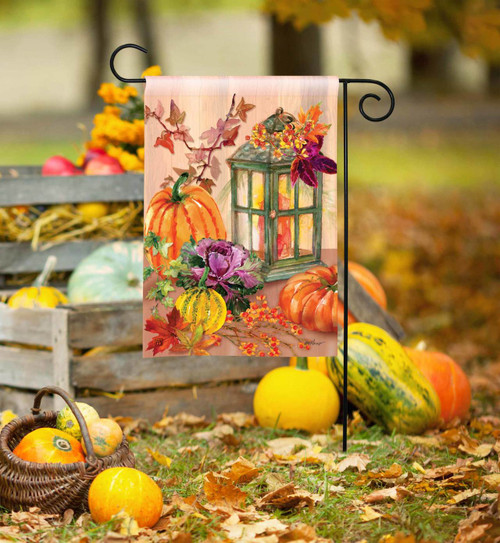 Autumn Lantern Garden Flag slide 